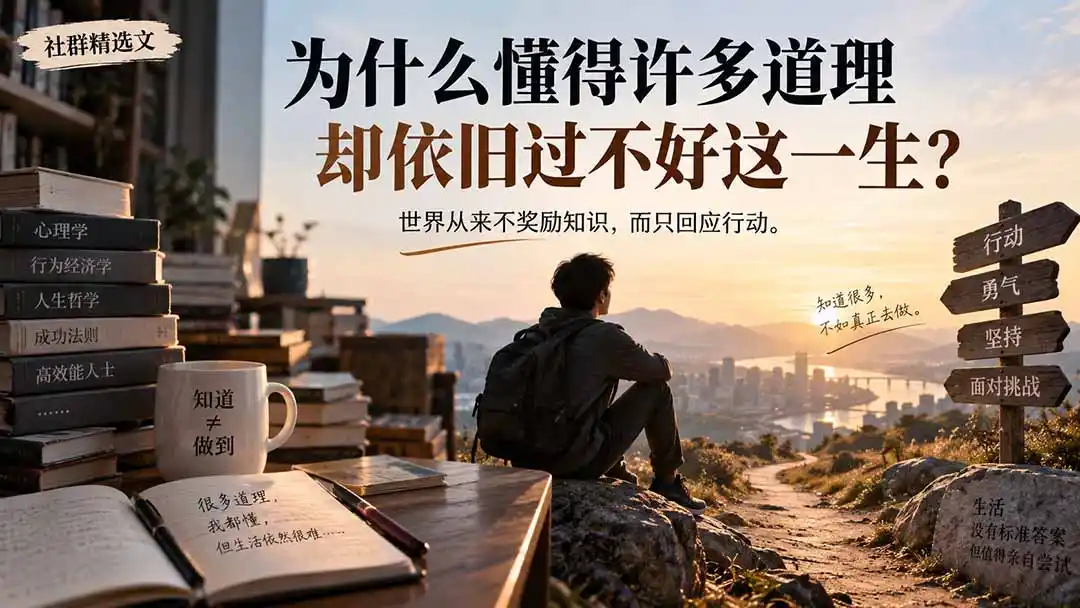 社群精选文：为什么懂得许多道理却依旧过不好这一生？-云启智联
