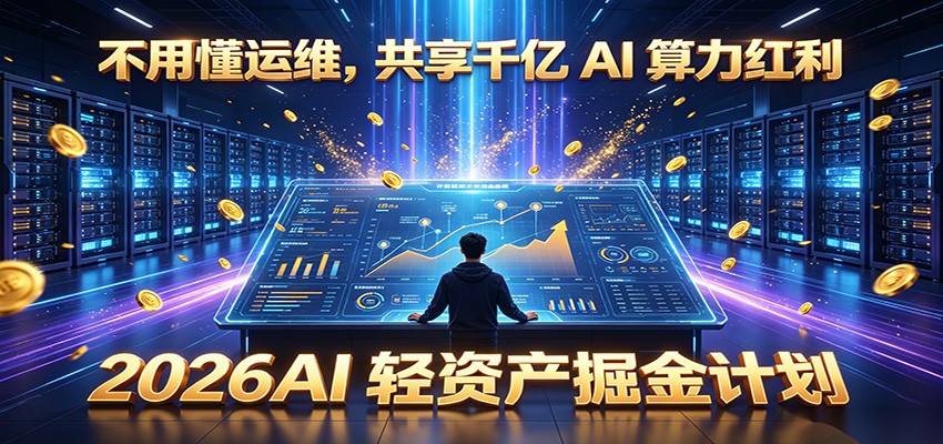 不用懂运维，共享千亿 AI 算力红利，2026AI 轻资产掘金计划-云启智联