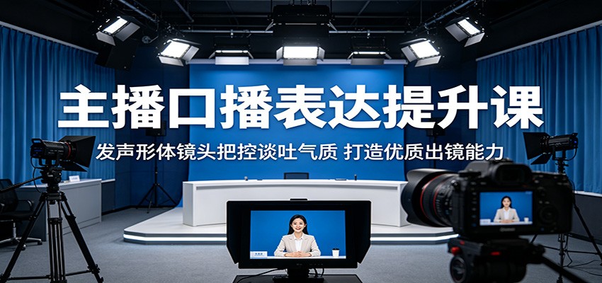 主播口播表达提升课：发声形体镜头把控谈吐气质，打造优质出镜能力-云启智联