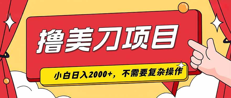 撸美刀，单日收入2000+，小白可做-云启智联