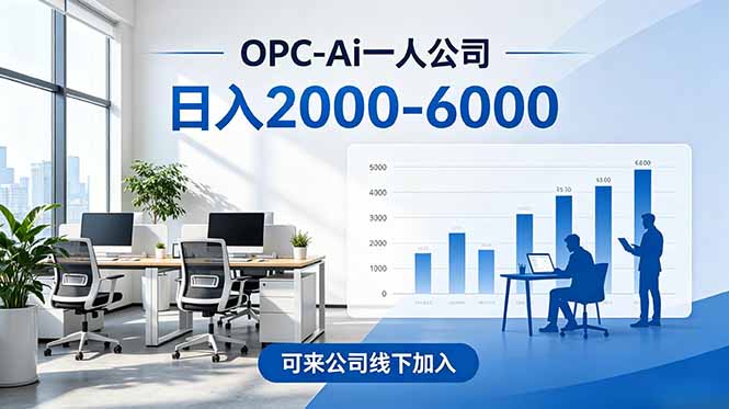 2026创业新风口—OPC一人公司模式震撼首发！日收益2000-6000+，项目绿色长久，安全稳健，合…-云启智联
