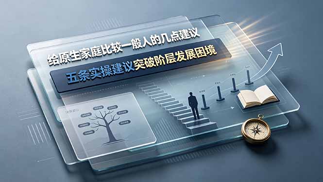 付费文章：给原生家庭比较一般人的几点建议，五条实操建议突破阶层发展困境-云启智联