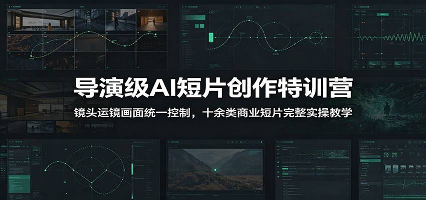 导演级AI短片创作特训营：镜头运镜画面统一控制，十余类商业短片完整实操教学(更新)-云启智联