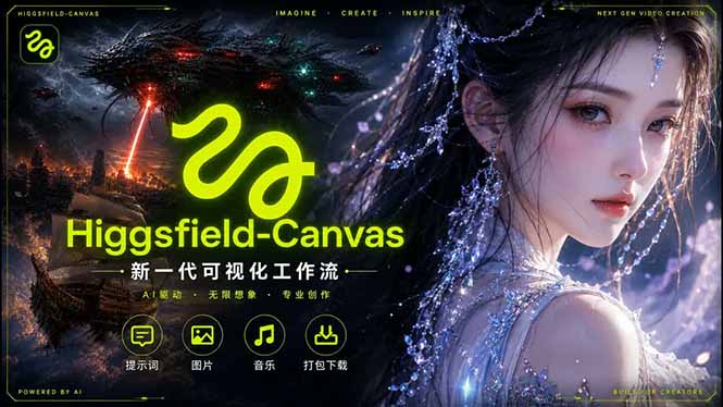 Higgsfield Canvas AI视频制作详解,节点式工作流搭建,重构新式视频创作完整教程-云启智联
