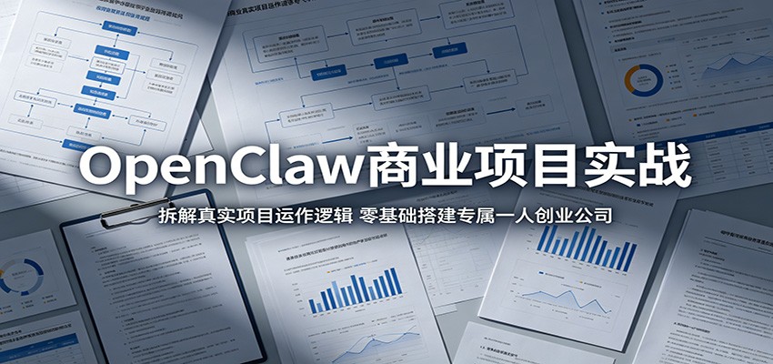 OpenClaw商业项目实战：拆解真实项目运作逻辑，零基础搭建专属一人创业公司-云启智联