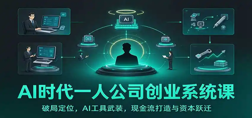 AI时代一人公司创业系统课:破局定位,AI工具武装,现金流打造与资本跃迁-云启智联