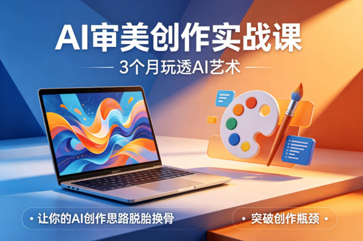 AI审美创作实战课，3个月玩透AI艺术，让你的AI创作思路脱胎换骨，突破创作瓶颈(更新0617)-云启智联