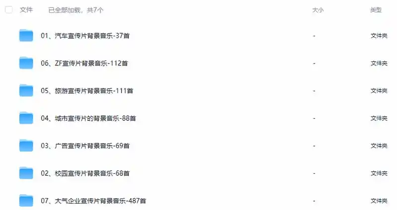 图片[3]-某宝付费购买，常用6G音效合集！970+首宣传片背景音乐，无版权可商用大气素材，分类清晰，高质量内容-云启智联