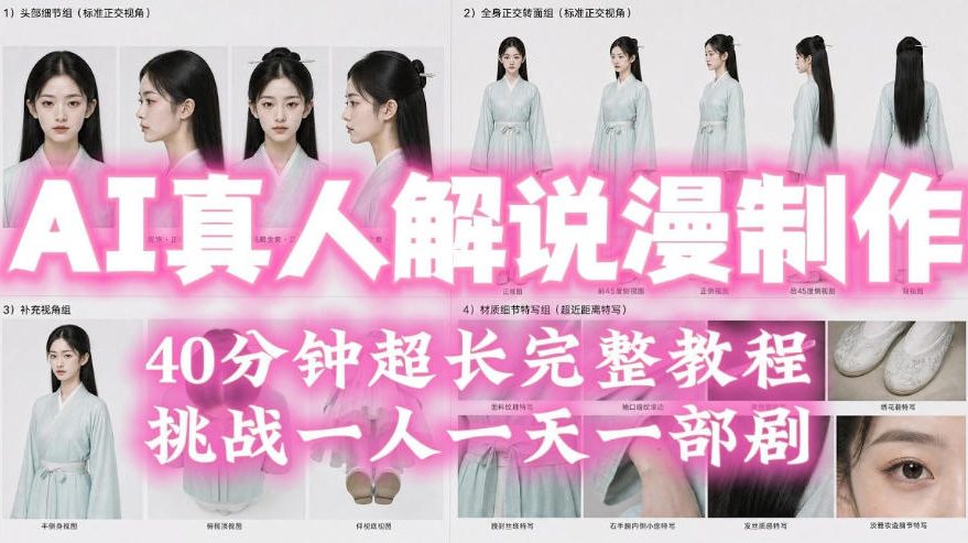 2026年AI真人解说漫剧自动批量化制作教程，40分钟超长完整，自动批量化制作，挑战一人一天一部剧！-云启智联