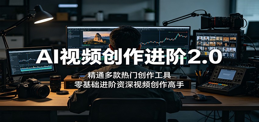 AI视频创作进阶2.0：精通多款热门创作工具，零基础进阶资深视频创作高手-云启智联