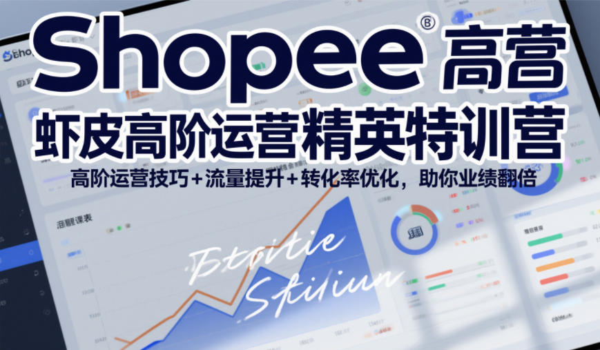 Shopee虾皮高阶运营精英特训营，高阶运营技巧+流量提升+转化率优化，助你业绩翻倍(更新26年7月)-云启智联