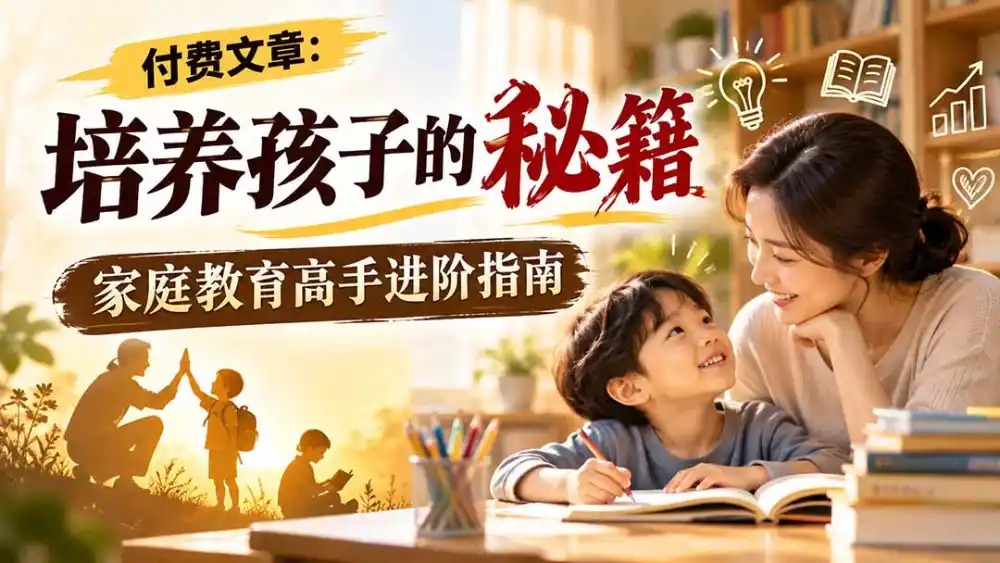 付费文章:培养孩子的秘籍,家庭教育高手进阶指南-云启智联