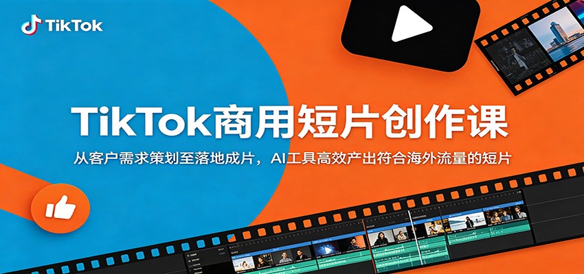 TikTok商用短片创作课：从客户需求策划至落地成片，AI工具高效产出符合海外流量的短片-云启智联