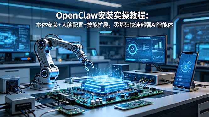 OpenClaw安装实操教程：本体安装+大脑配置+技能扩展，零基础快速部署AI智能体-云启智联
