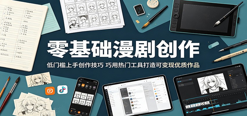 零基础漫剧创作：低门槛上手创作技巧，巧用热门工具打造可变现优质作品-云启智联