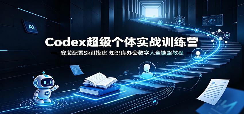 Codex超级个体实战训练营：安装配置Skill搭建，知识库办公数字人全链路教程-云启智联
