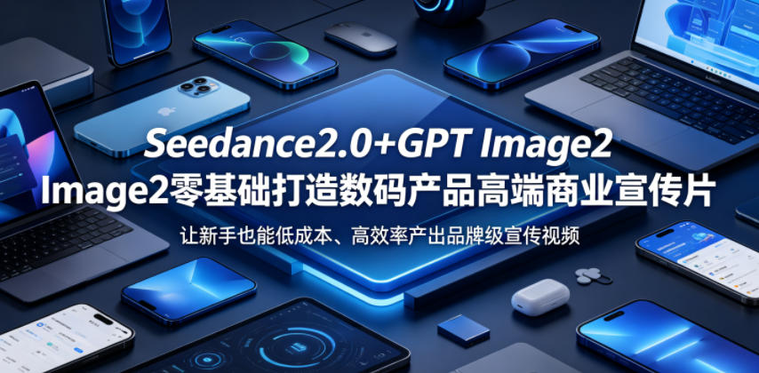 Seedance2.0+GPT Image2零基础打造数码产品高端商业宣传片,让新手也能低成本、高效率产出品牌级宣传视频-云启智联