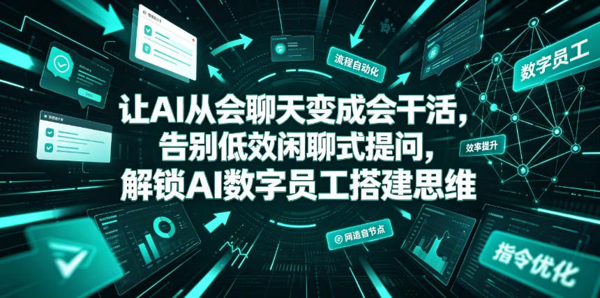 让AI从会聊天变成会干活，告别低效闲聊式提问，解锁AI数字员工搭建思维-云启智联