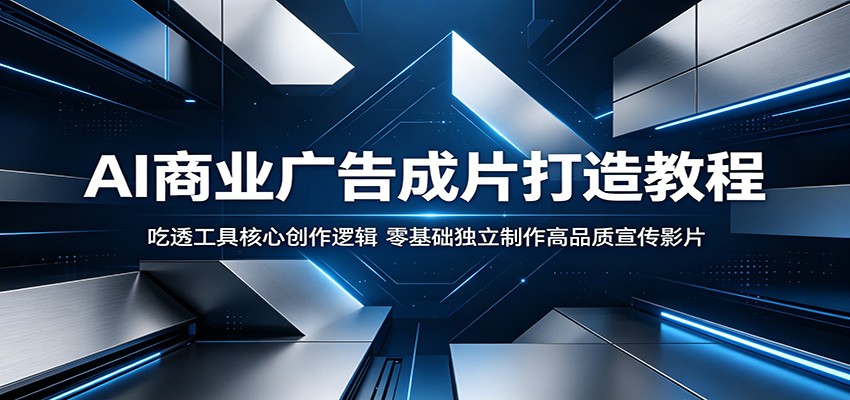 AI商业广告成片打造教程：吃透工具核心创作逻辑，零基础独立制作高品质宣传影片-云启智联