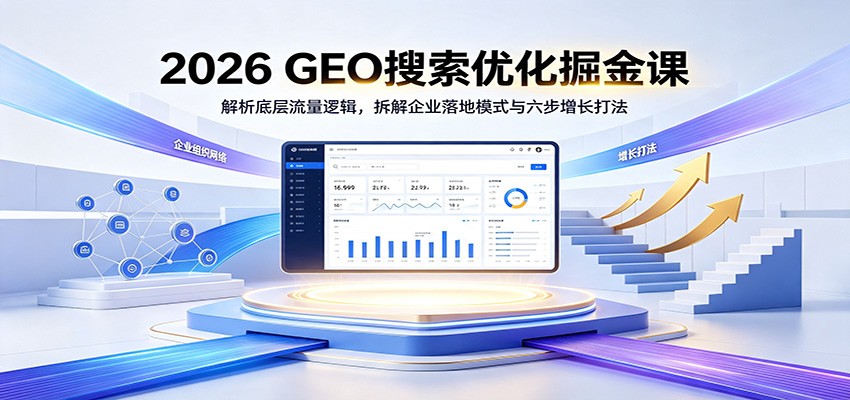 2026 GEO搜索优化掘金课：解析底层流量逻辑，拆解企业落地模式与六步增长打法-云启智联