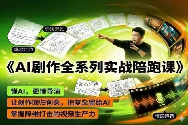 AI剧作全系列实战陪跑课，懂AI，更懂导演，让创作回归创意，把复杂留给AI，掌握降维打击的视频生产力-云启智联