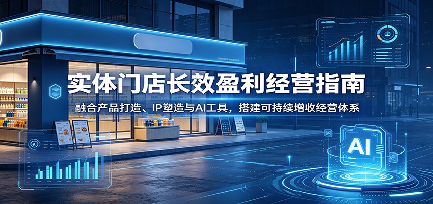 实体门店长效盈利经营指南：融合产品打造、IP塑造与AI工具，搭建可持续增收经营体系-云启智联