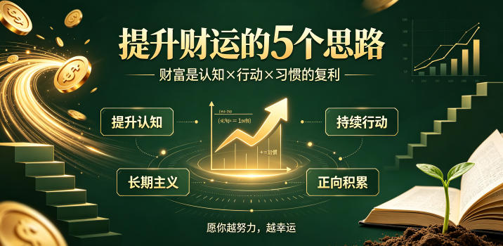 付费文章：提升财运的5个思路——财富是认知x行动x习惯的复利，愿你越努力，越幸运-云启智联