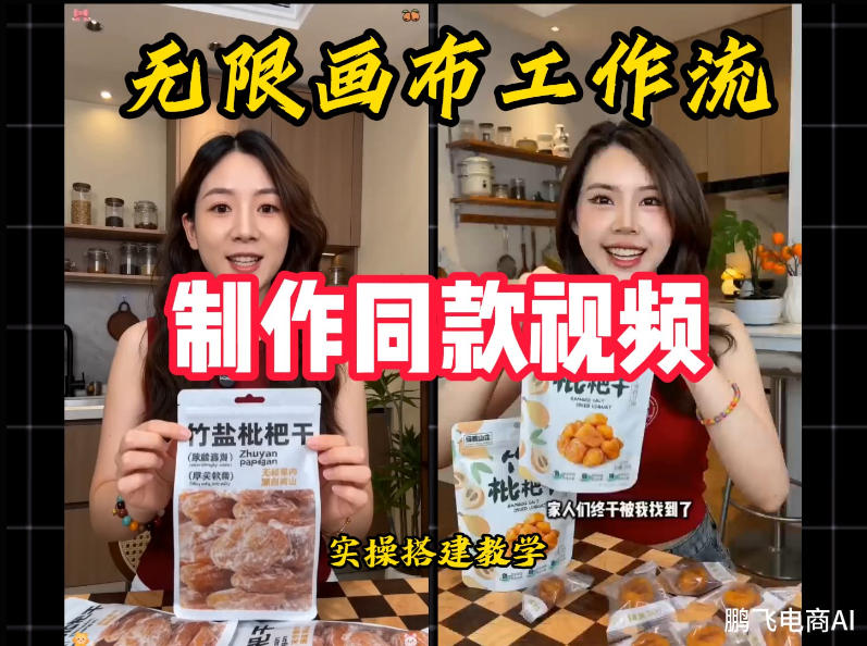 无限画布工作流一键复刻爆款带货视频，实操搭建，操作简单-云启智联