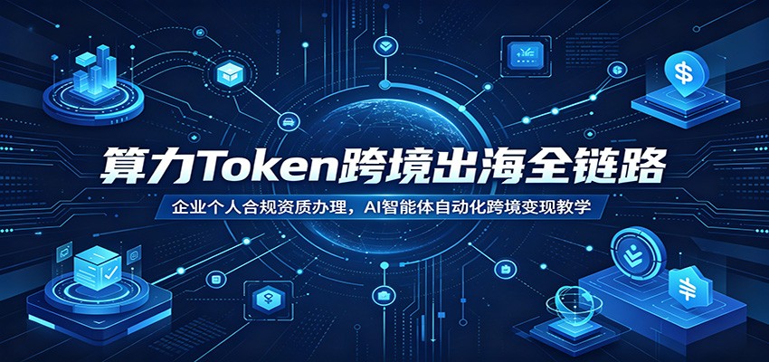 算力Token跨境出海全链路：企业个人合规资质办理，AI智能体自动化跨境变现教学-云启智联
