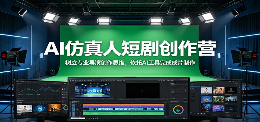 AI仿真人短剧创作营：树立专业导演创作思维，依托AI工具完成成片制作-云启智联