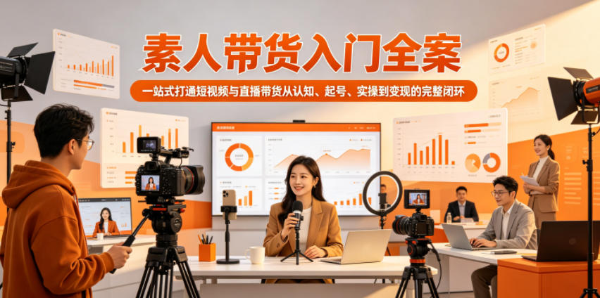 素人带货入门全案，一站式打通短视频与直播带货从认知、起号、实操到变现的完整闭环-云启智联