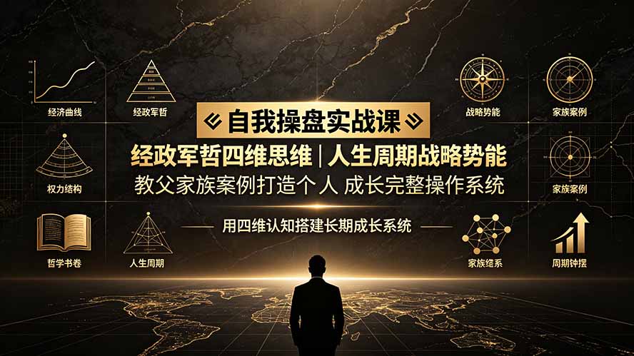 自我操盘实战课：经政军哲四维思维｜人生周期战略势能｜教父家族案例打造个人成长完整操作系统-云启智联