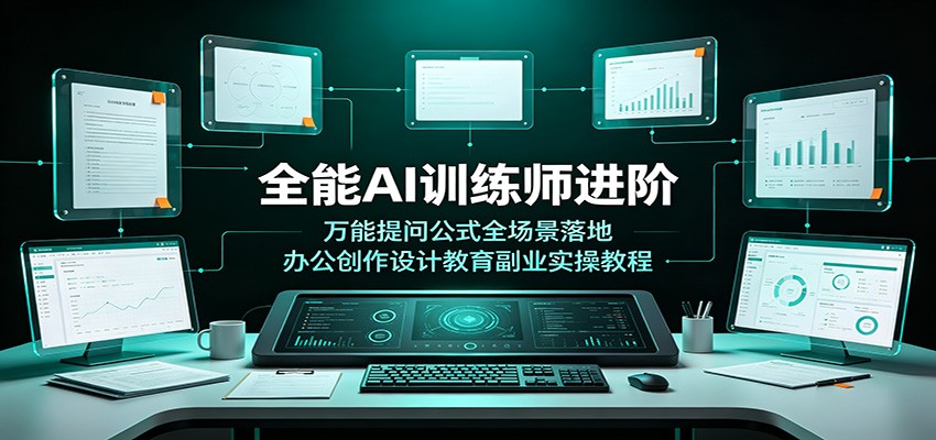 全能AI训练师进阶：万能提问公式全场景落地，办公创作设计教育副业实操教程-云启智联