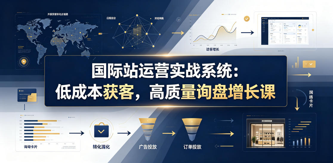 国际站运营实战系统：低成本获客，高质量询盘增长课(更新26年)-云启智联